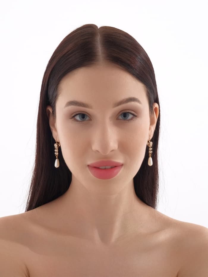 Серьги с жемчугом «Колосок», капля, цвет МИКС