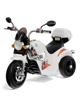 Электромобиль «Чоппер», с аккумулятором, световые и звуковые эффекты, цвет белый