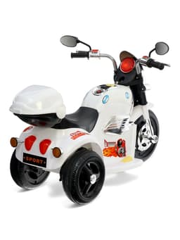 Электромобиль «Чоппер», с аккумулятором, световые и звуковые эффекты, цвет белый
