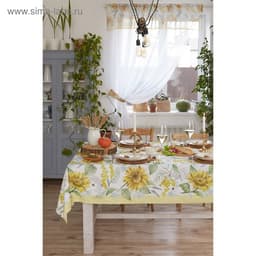 Скатерть «Этель. Солнечные цветы», 220×147 см, 100% хлопок, саржа 190 г/м²