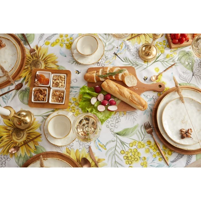 Скатерть «Этель. Солнечные цветы», 180×147 см, 100% хлопок, саржа 190 г/м²
