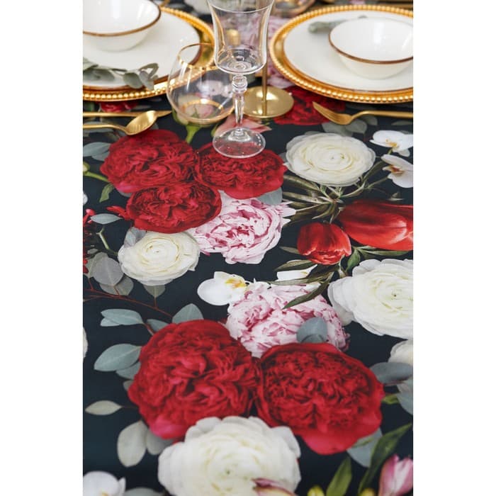 Скатерть «Этель» Flowers, 180×147 см, 100% хлопок, саржа 190 г/м²