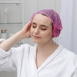 Набор шапочек для душа Доляна, 3 шт., полиэтилен, МИКС