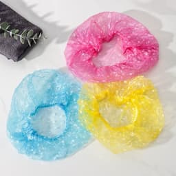 Набор шапочек для душа Доляна, 3 шт., полиэтилен, МИКС