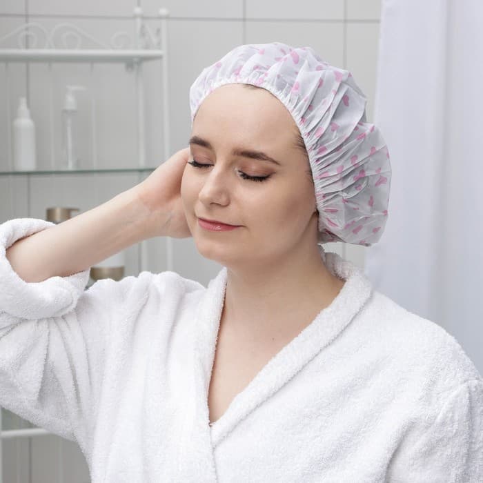 Шапочка для душа Доляна «Весна», МИКС