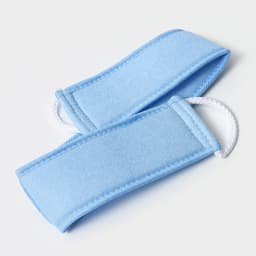 Мочалка для тела Доляна «Шашки», длинная, 70 см, голубая