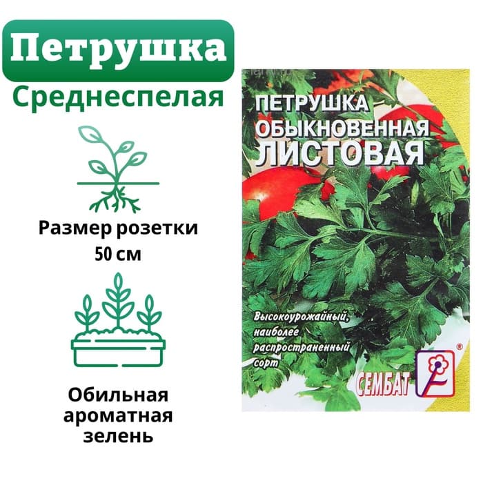 Семена Петрушка "Обыкновенная листовая", 3 г