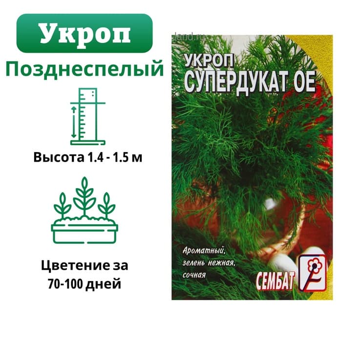 Семена Укроп "Супердукат  ОЕ", 3 г