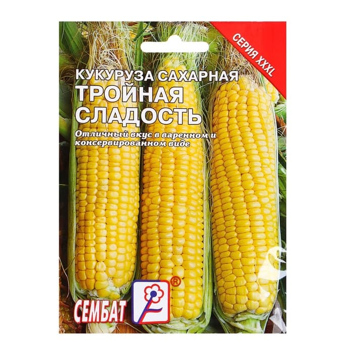Семена Кукуруза сахарная «Тройная Сладость», XXXL, «Сембат», 25 г