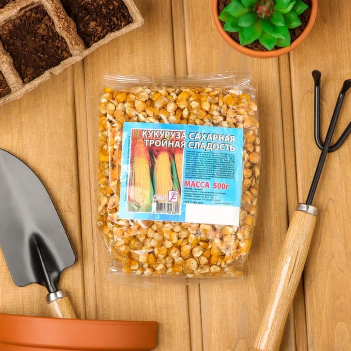 Семена Кукуруза сахарная «Тройная сладость», 500 г, «Сембат»