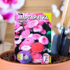 Семена цветов «Маргаритка», смесь, двулетник, «Сембат», 0.05 г