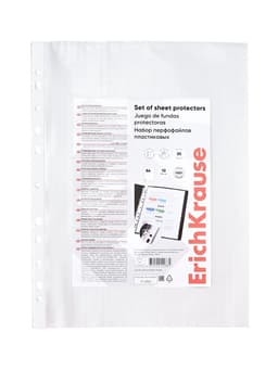 Файл - вкладыш ErichKrause Fizzy Clear, А4, 30 мкм, прозрачный, вертикальный, 10 штук