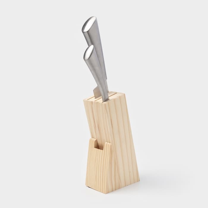 Подставка для ножей Доляна, 11×6×20 см, дерево