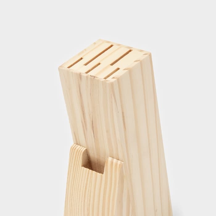 Подставка для ножей Доляна, 11×6×20 см, дерево