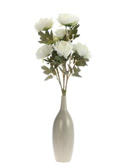 Цветы искусственные «Пион Лунная река», 12×85 см, белые