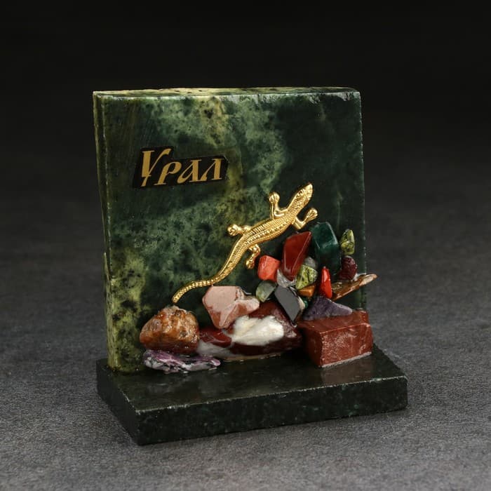 Фигурка настольная «Ящерица», скол с камнями, малый, МИКС