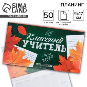 Планер с отрывными листами, 50 л., мини «Классный учитель»