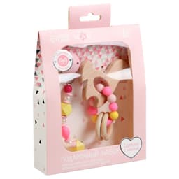 Подарочный набор M&B «Принцесса» держатель для соски-пустышки, прорезыватель