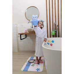 Мочалка варежка детская Доляна «Мишка», для купания, 22 см