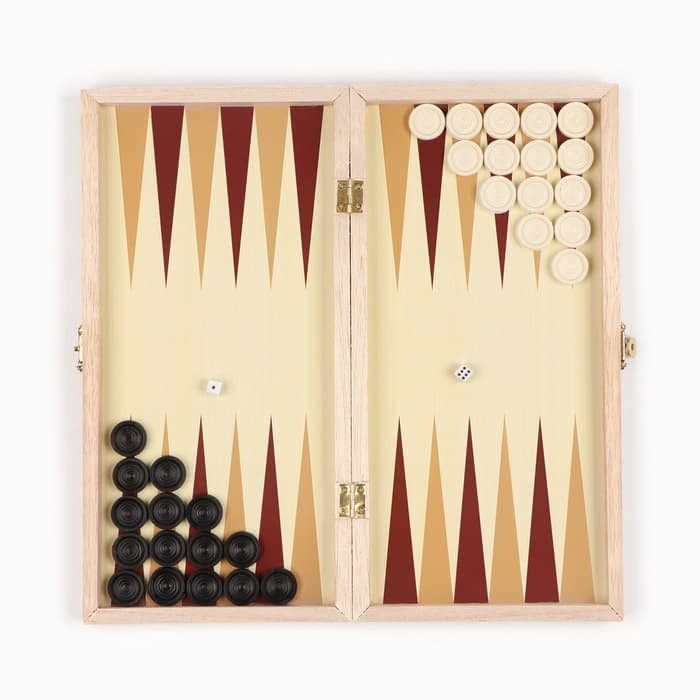 Нарды «Лабарт», деревянная доска 29×29 см, с полем для шашек