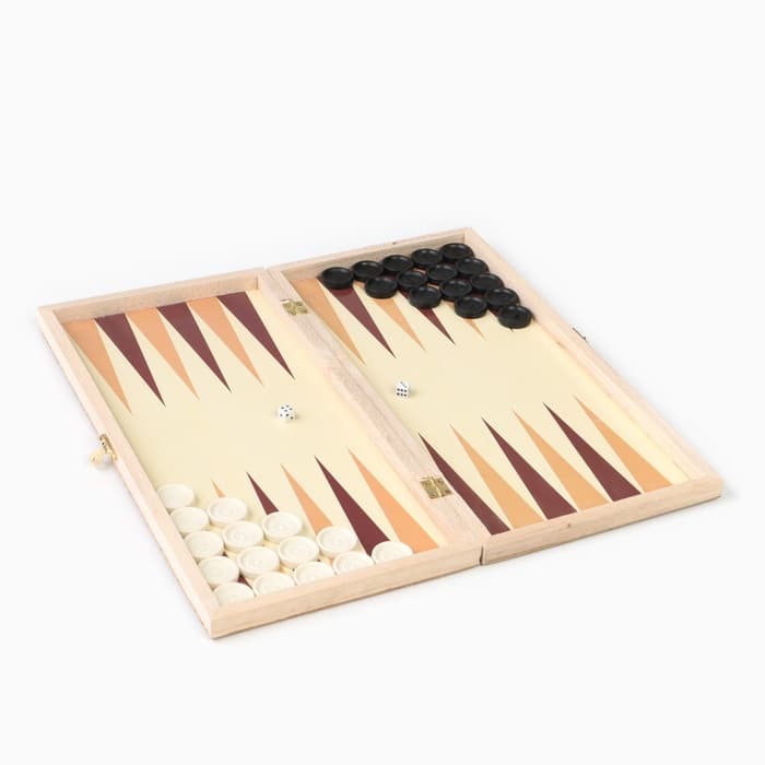 Нарды «Лабарт», деревянная доска 34×34 см, с полем для игры в шашки