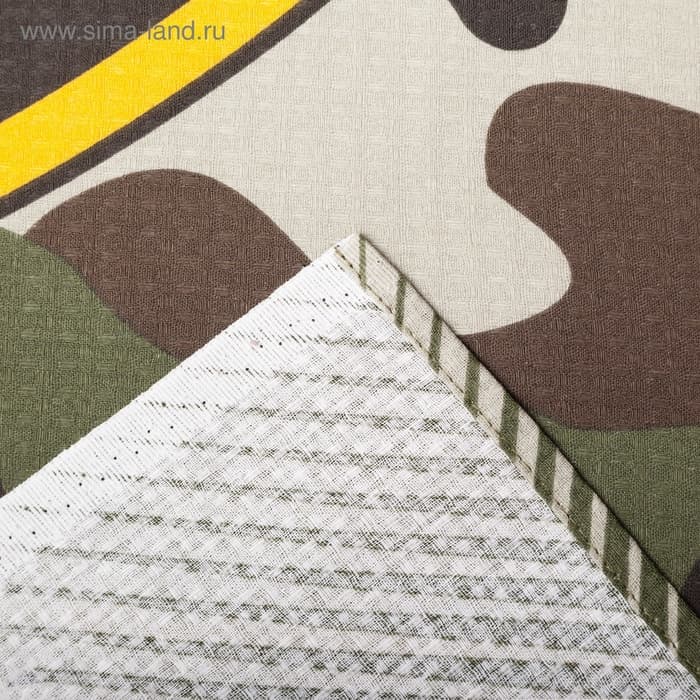 Полотенце банное вафельное «Этель. Настоящий мужчина», 60×146 см, хлопок 100%