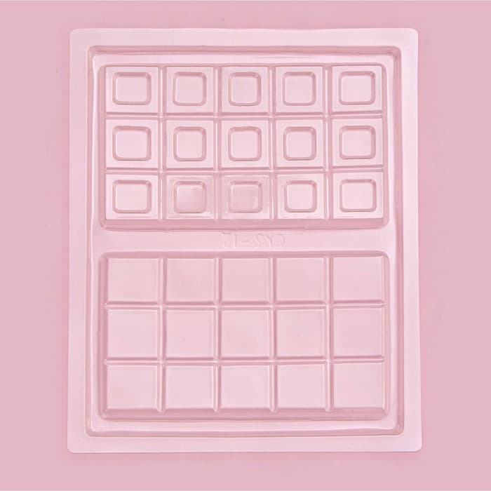 Форма для шоколада «Дольки», пластик, 26.5×21×1 см, 2 ячейки 17.5×10.5, прозрачная