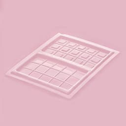 Форма для шоколада «Дольки», пластик, 26.5×21×1 см, 2 ячейки 17.5×10.5, прозрачная