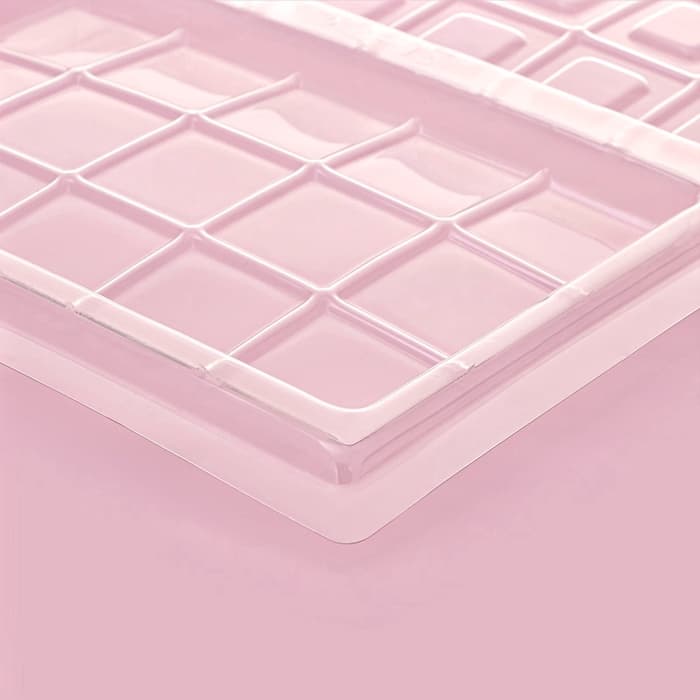 Форма для шоколада «Дольки», пластик, 26.5×21×1 см, 2 ячейки 17.5×10.5, прозрачная