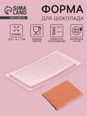 Форма для шоколада «Шоколад пористый», пластик, 21.5×11.5×1 см, прозрачная