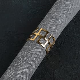 Кольцо для салфетки «Гео», 4.5×3 см, золотистое