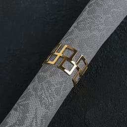 Кольцо для салфетки «Гео», 4.5×3 см, золотистое