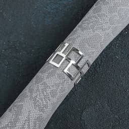 Кольцо для салфетки «Гео», 4.5×3 см, железо, серебристое