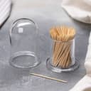 Подставка под зубочистки Доляна, d=5 см, круглая, пластик, прозрачная