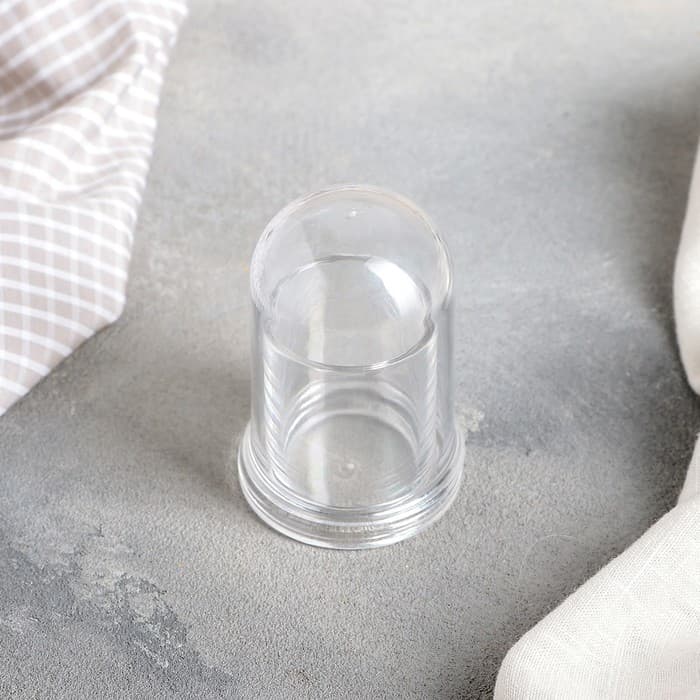 Подставка под зубочистки Доляна, d=5 см, круглая, пластик, прозрачная