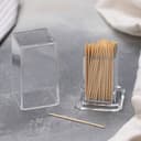 Подставка под зубочистки Доляна, 5×5×7.5 см, прямоугольная, прозрачная