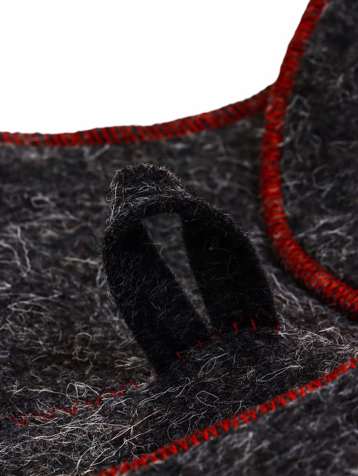 Шапка для бани и сауны «Будёновка», полиэфир, шерсть, серая