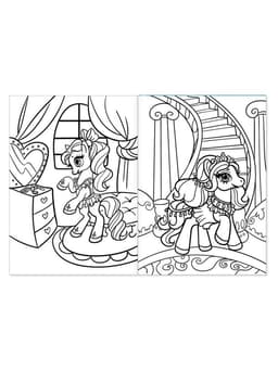 Раскраска для девочек «Сказочные пони», А4