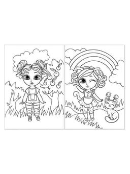 Раскраска для девочек «Модные куколки», А4