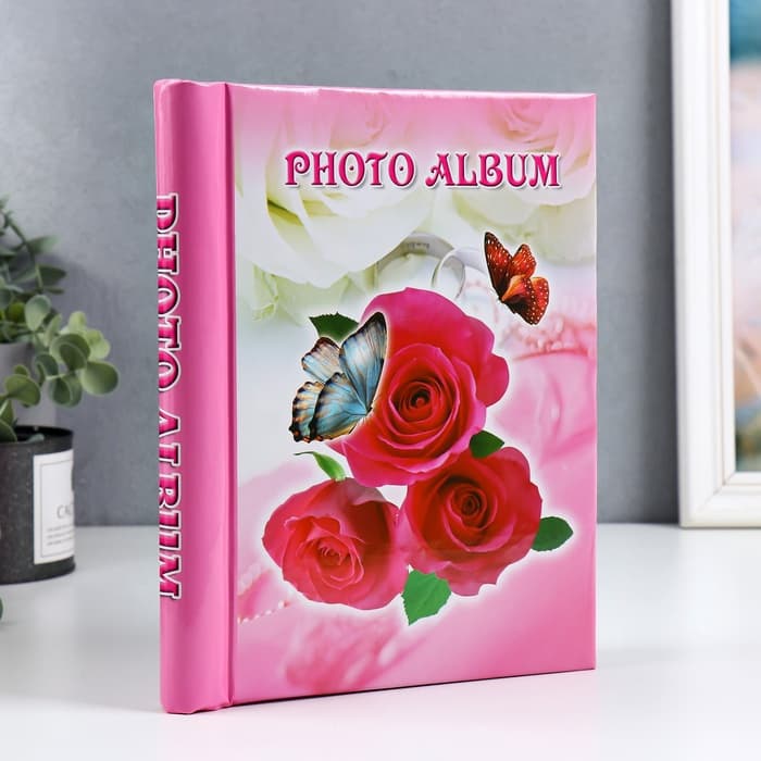 Фотоальбом магнитный на 20 листов «Цветы», МИКС