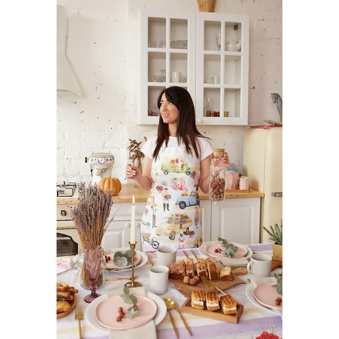 Фартук кухонный «Этель» Food market, 70×60 см, 100% хлопок, саржа 190 г/м²