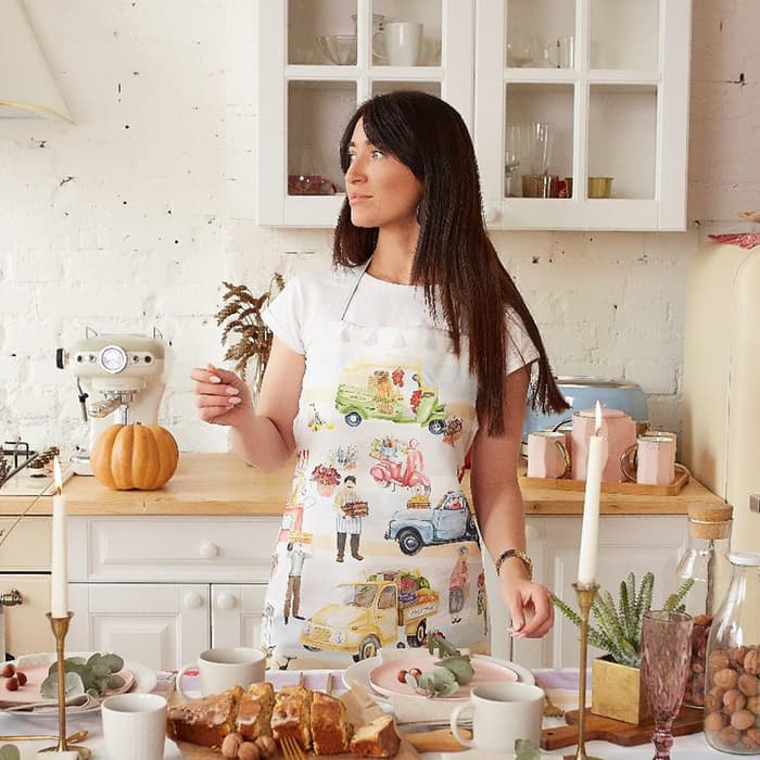 Фартук кухонный «Этель» Food market, 70×60 см, 100% хлопок, саржа 190 г/м²