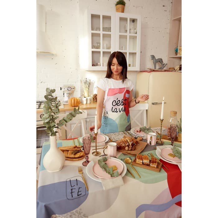 Фартук кухонный «Этель. Се ля ви», 70×60 см, 100% хлопок, саржа 190 г/м²