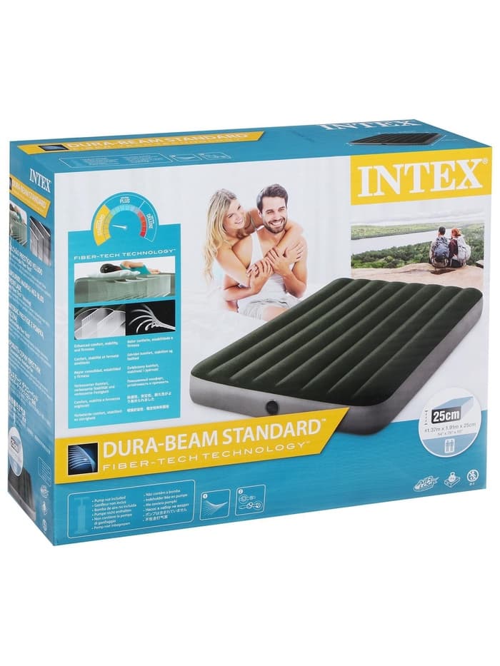Матрас надувной DURA-BEAM FULL, 191×137×25 см, двуспальный, 64108 INTEX
