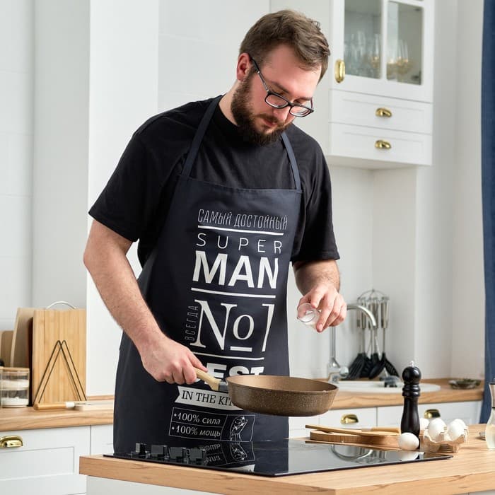 Фартук кухонный «Этель» Super Man, 73×71 см, 100% хлопок, саржа 190 г/м²