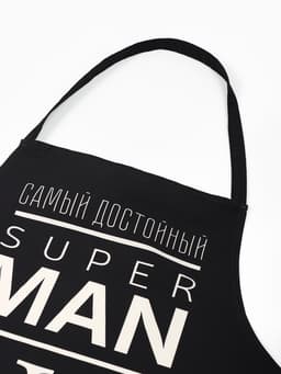 Фартук кухонный «Этель» Super Man, 73×71 см, 100% хлопок, саржа 190 г/м²