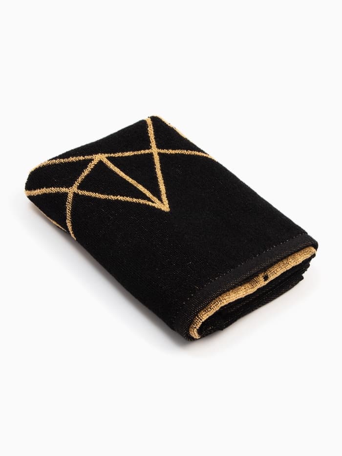 Полотенце махровое Этель «Любимый папа», 50×90 см, 100% хлопок, 420 г/м², чёрно-золотое