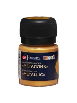 Краска акриловая Metallic 20 мл, ЗХК Decola, Золото геральдик