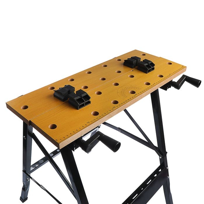 Верстак-тиски ТУНДРА, складной, 605×635×780 мм, профиль 25×25 мм, нагрузка до 100 кг