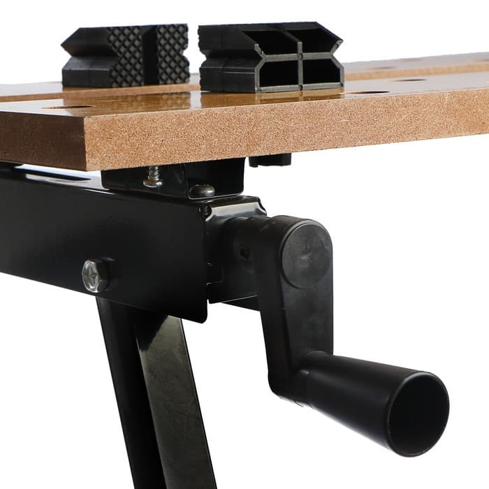 Верстак-тиски ТУНДРА, складной, 605×635×780 мм, профиль 25×25 мм, нагрузка до 100 кг